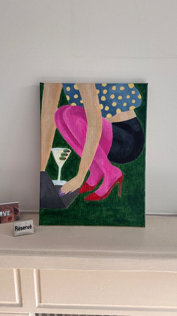 Peinture acrylique originale sur toile, Portrait ou Personnes, Enlèvement ou Envoi, Peinture acrylique, Daté
