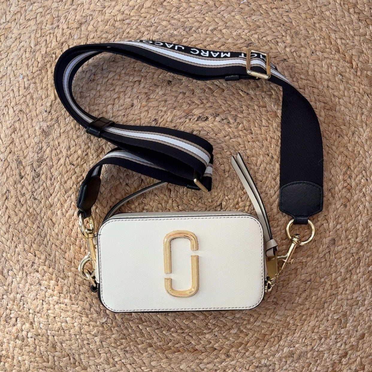 Marc Jacobs snapshot creme, Ophalen of Verzenden, Zo goed als nieuw, Wit, Schoudertasje