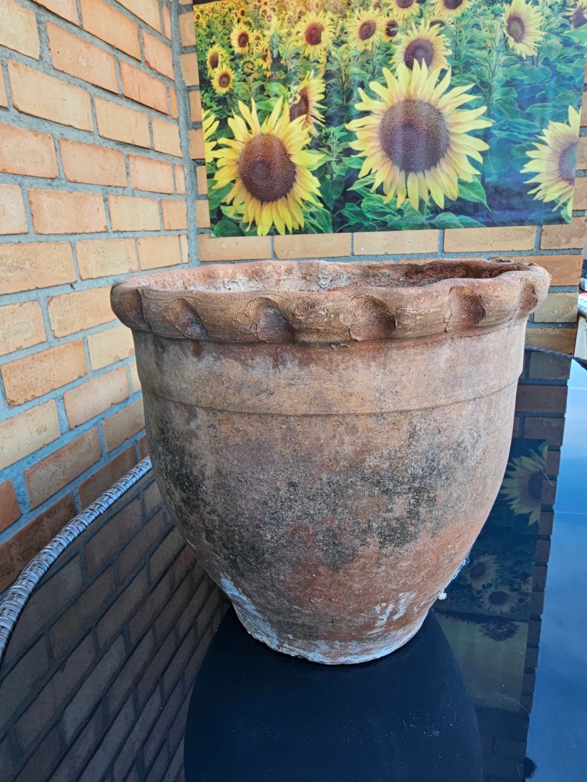 Handgemaakte terracotta bloempotten 2stuks, Ophalen