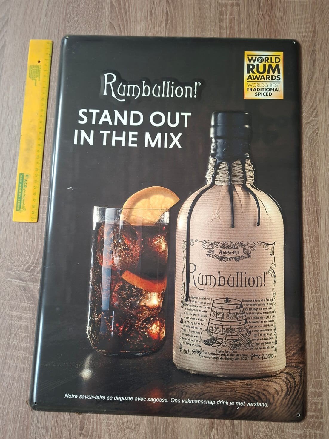 Reclamebord Rum, Verzamelen, Ophalen, Reclamebord