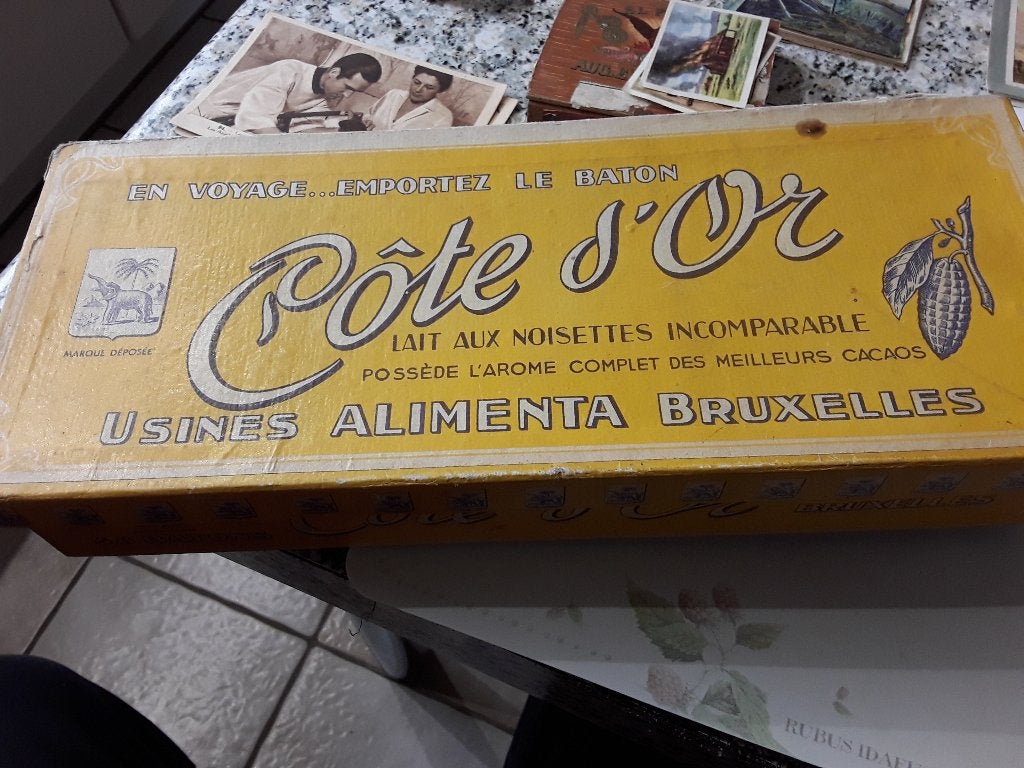Vintage kartonnen doos Côte d'Or, Verzamelen, Ophalen of Verzenden, Gebruikt, Overige, Overige merken