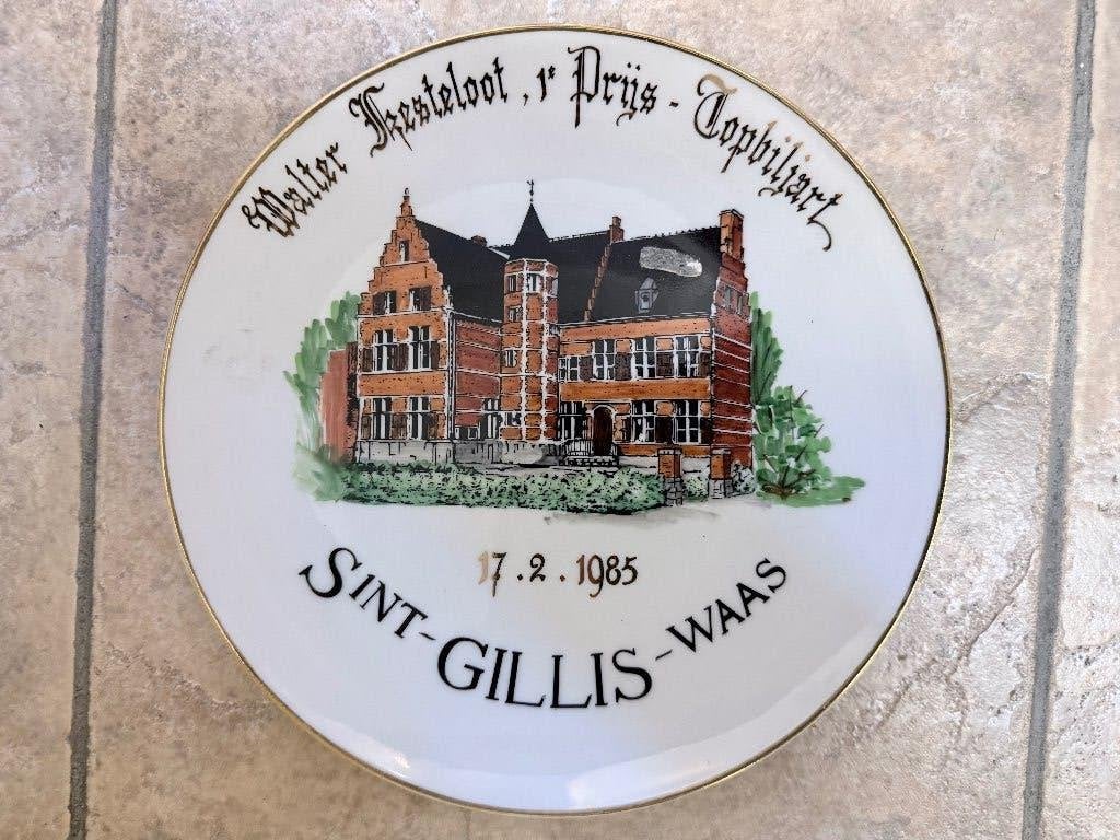 Zeldzaam prijsbord Sint-Gillis-Waas – Kasteel Vaulogé – 1985, Enlèvement ou Envoi, 1980 à nos jours, Affranchie, Flandre Orientale