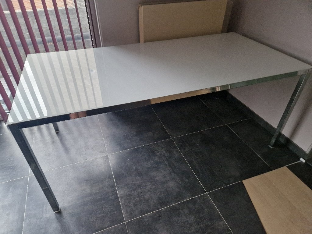 Eettafel Ikea, Ophalen, 50 tot 100 cm, Zo goed als nieuw, Glas