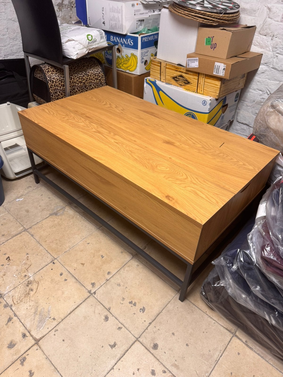 Table basse relevable JYSK "AABENRAA"  (Notice incluse), Maison & Meubles, Tables | Tables de salon, Enlèvement, Comme neuf, Chêne