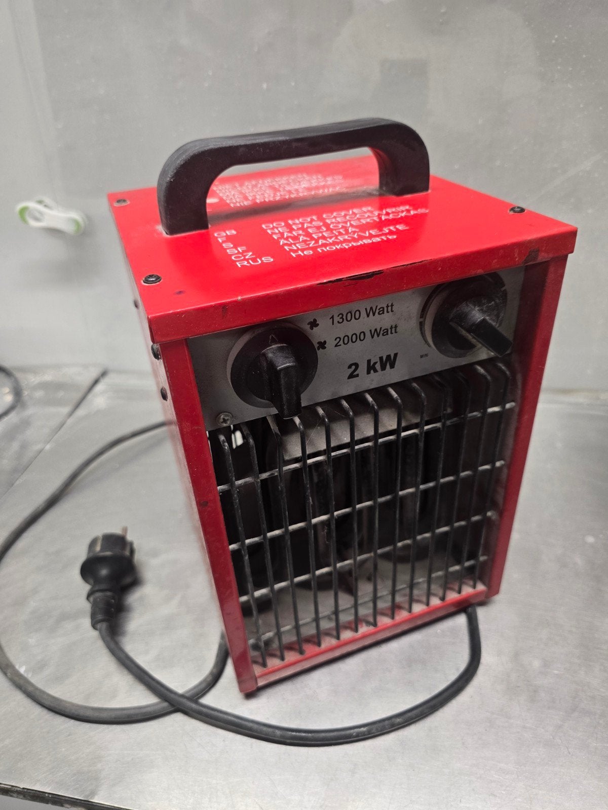 Chauffage soufflant électrique de chantier – 2 kW, Enlèvement