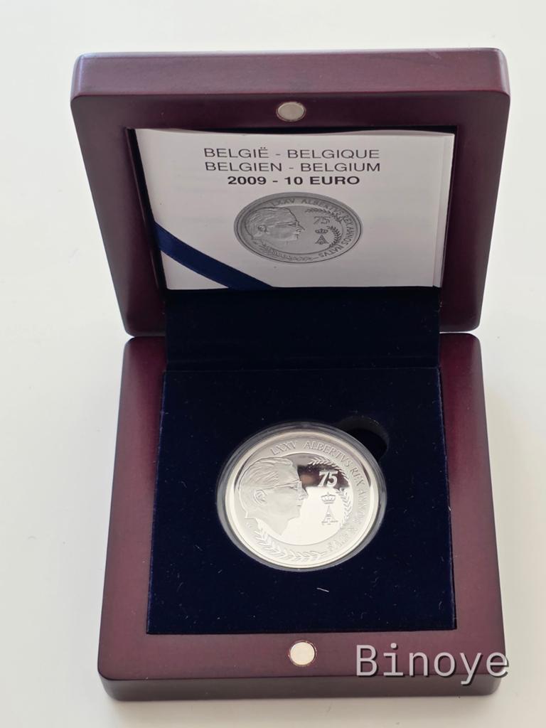 Belgique 10€ 2009 Roi Albert II argent 925 Proof, Enlèvement ou Envoi, Belgique, 10 euros, Argent