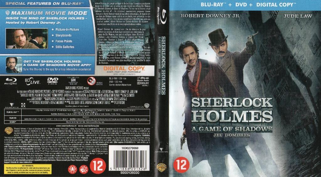 sherlock holmes  jeu d’ombre (blu-ray) neuf, Enlèvement ou Envoi, Comme neuf, Aventure