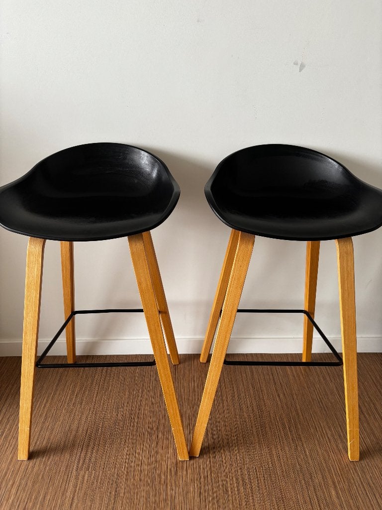 Barkrukken, Bois, 2 tabourets, Comme neuf, Enlèvement