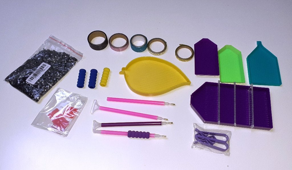 Diamond Painting materiaal lot +- 25 stuks, Ophalen of Verzenden, Nieuw, Wit, Diamond painting
