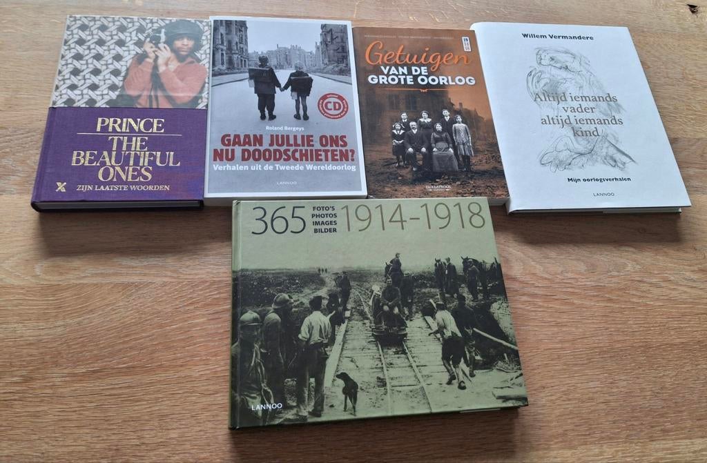 Lot 5 boeken oorlog, Willem Vermandere en Prince, Boeken, Ophalen