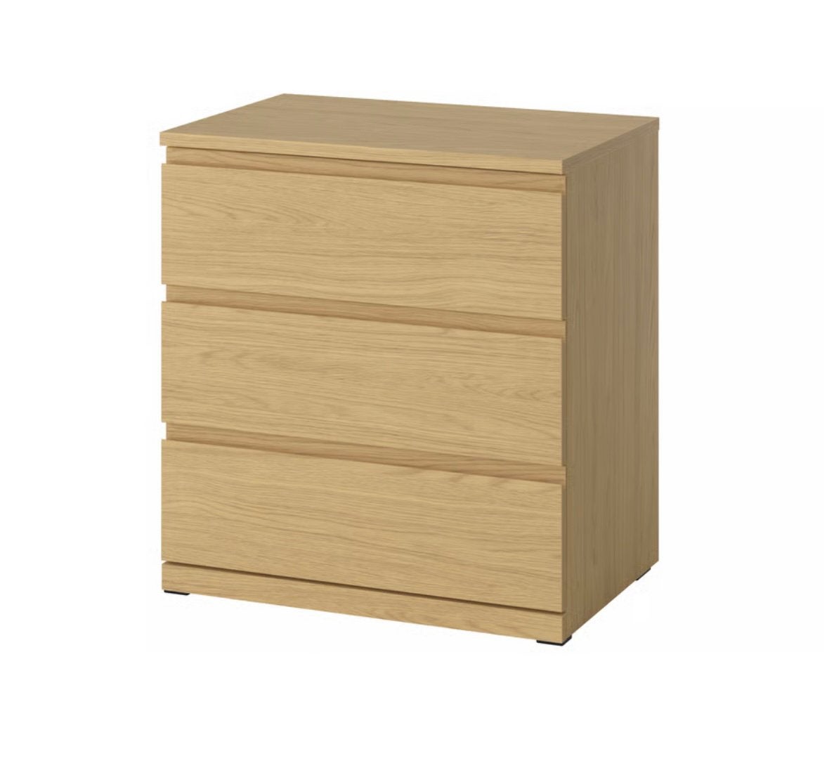 Ladekast Ikea eikenfineer look, Huis en Inrichting, Ophalen, 50 tot 100 cm, 3 of 4 laden, Minder dan 100 cm
