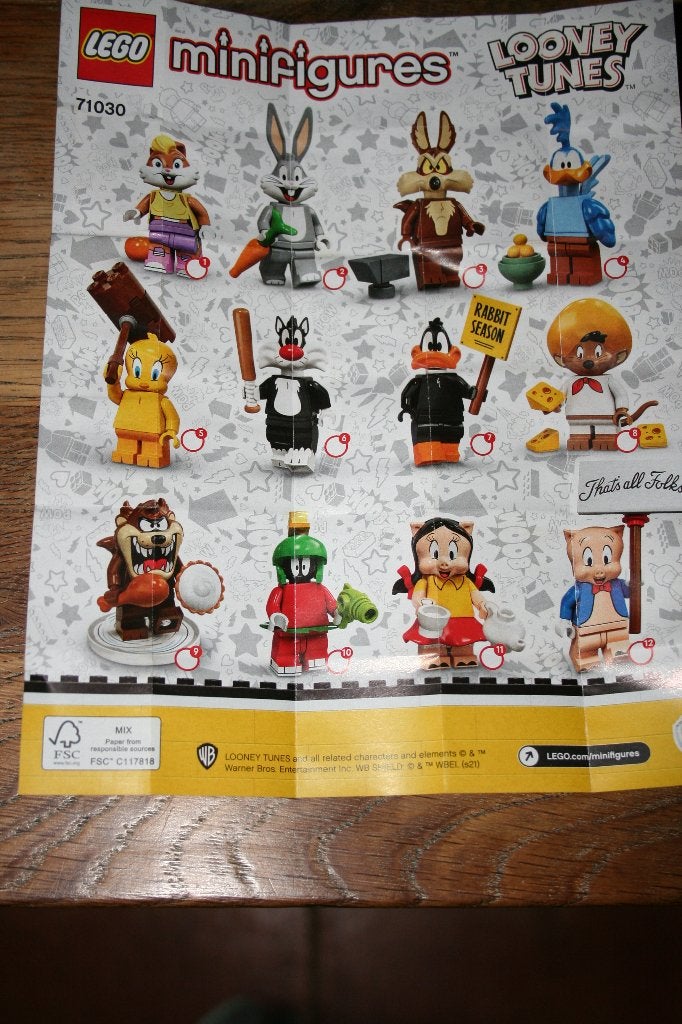 lego minifigs looney tunes, Lego, Nieuw, Ophalen of Verzenden, Minifiguur