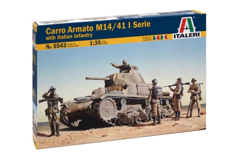 ITALERI 6543 carro armato M14/41 I serie WITH ITALIAN 1/35, Hobby en Vrije tijd, Modelbouw | Auto's en Voertuigen, Tank, Italeri