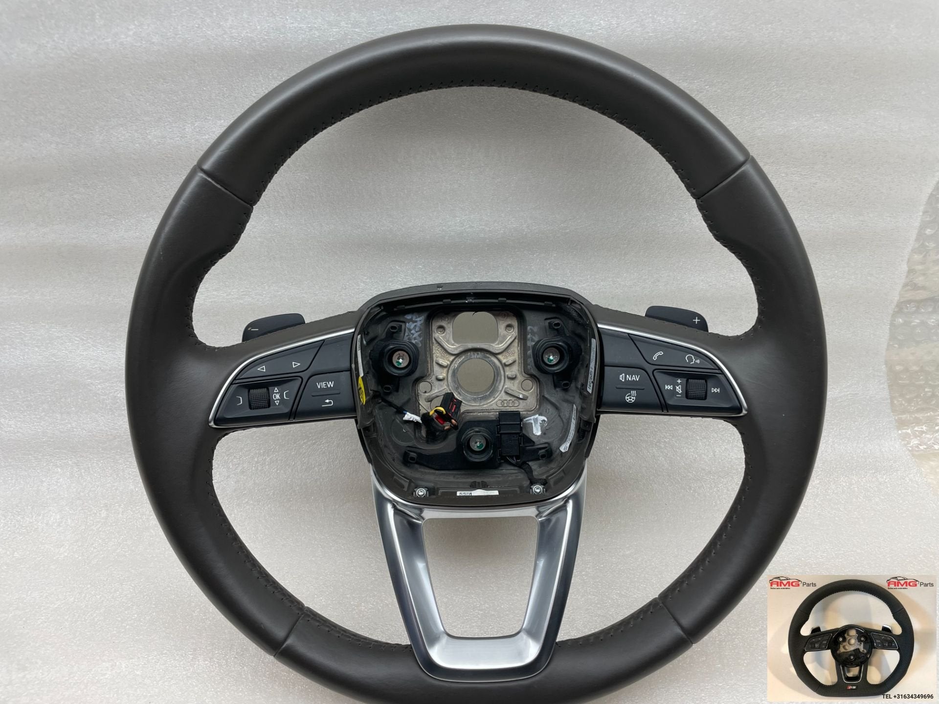 Audi A4 8W Volant Chauffant Cuir Marron 4M0419091C, AUDI AG, Auto-Union-Strasse 1
85045  Ingolstadt, DE, Audi, Utilisé