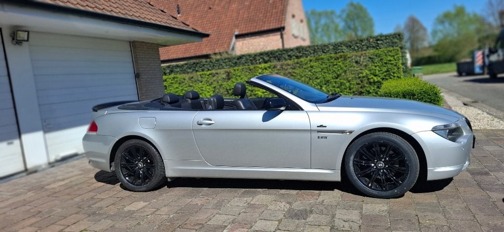 Bmw Cabrio te koop als nieuw //of ruilen voor oldtimer, Autos, Cuir, Argent ou Gris, Achat, Série 6