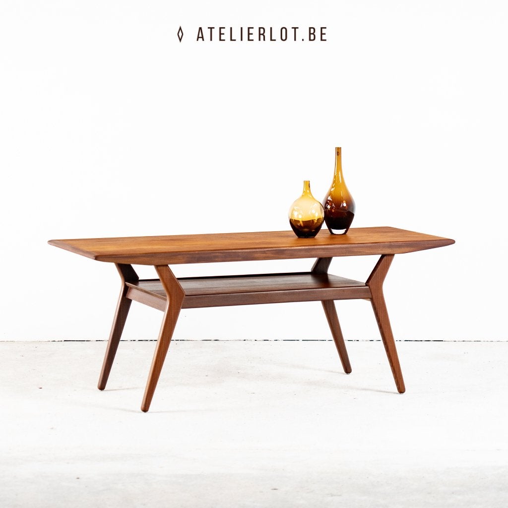 Salontafel Deens design 3, Ophalen, 50 – 75, 100 tot 150 cm, Teakhout