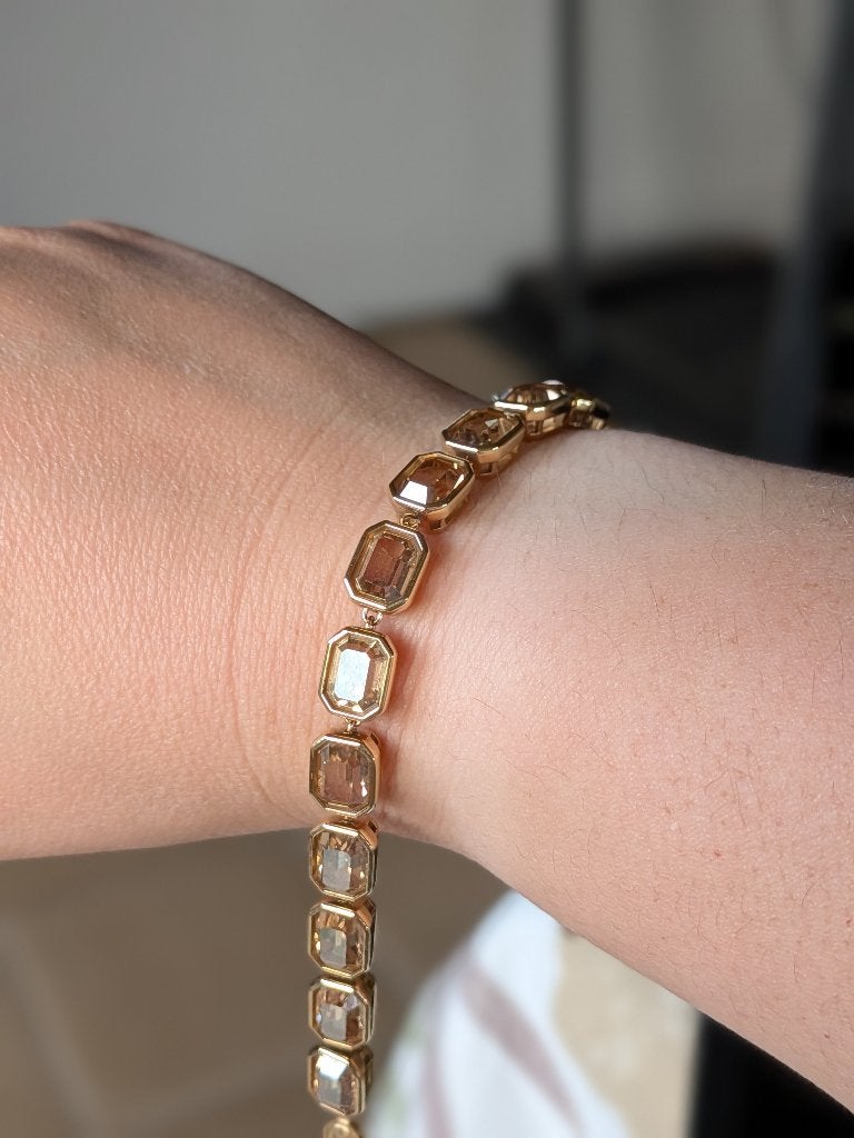 Swarovski Milenia armband, Met kristal, Bruin, Verzenden, Zo goed als nieuw