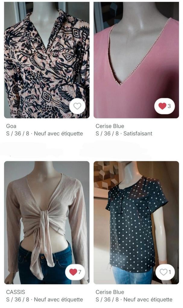 Lot vêtements femme taille S
