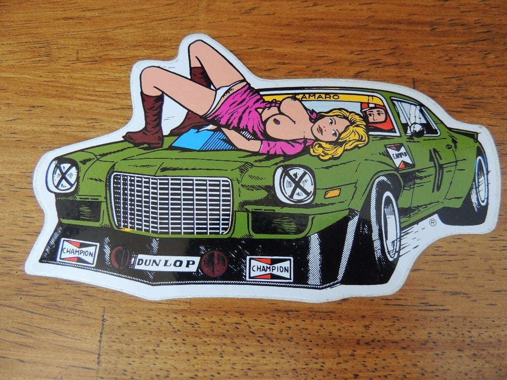 camaro pin up sexy nude kermis sticker, Verzamelen, Stickers, Ophalen of Verzenden, Zo goed als nieuw