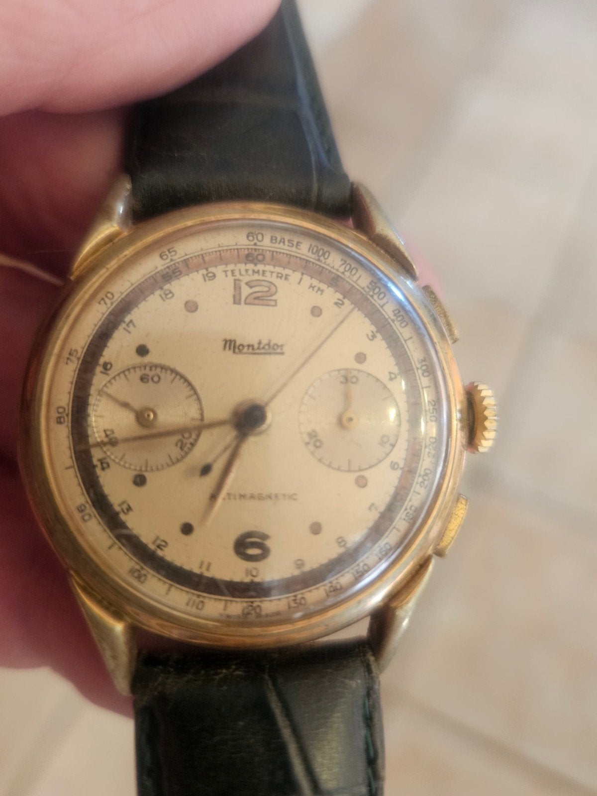 montre Montdor chronographe 1950, Enlèvement ou Envoi