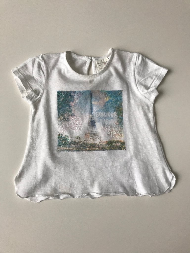 T-shirt blanc taille 92 de la marque ZARA, en parfait état , Enfants & Bébés, Vêtements enfant | Taille 92, Enlèvement ou Envoi