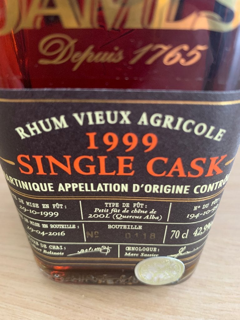 Rum st James single cask 1999, Verzamelen, Wijnen, Ophalen, Nieuw, Vol