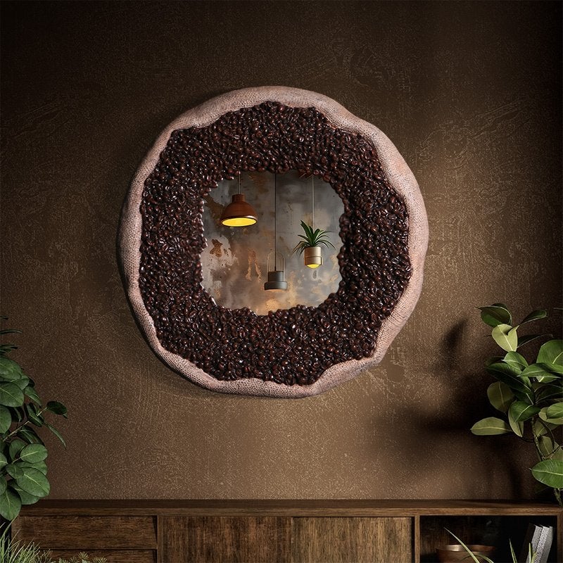 Coffee Bean Mirror – Koffie spiegel Diameter 76 cm, Ophalen, Nieuw