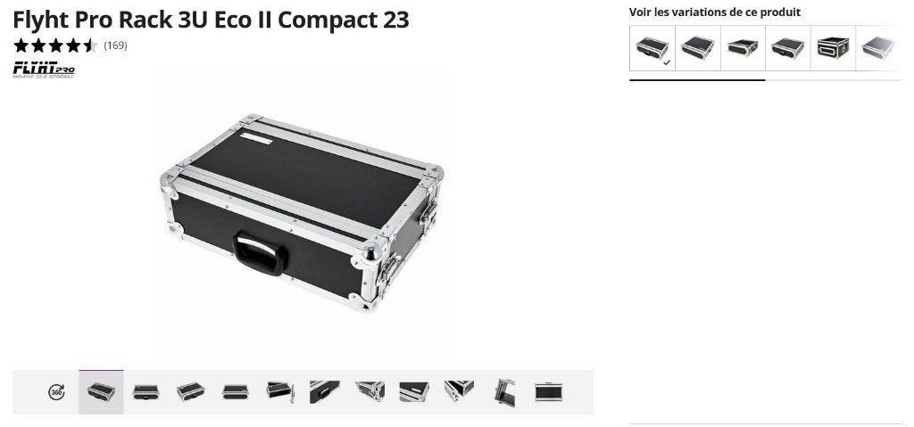 Flyht Pro Rack 3U Eco II Compact 23 Flightcase, Ophalen of Verzenden, Nieuw, Overige instrumenten, Flightcase