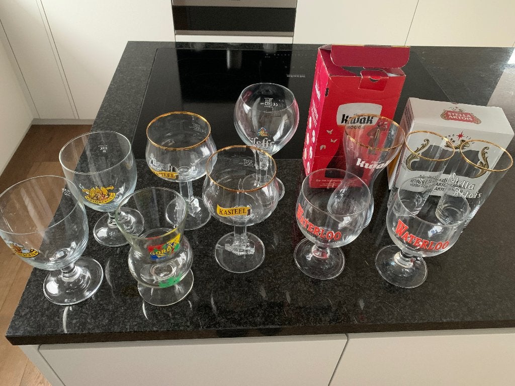 Apart te koop gelijk nieuw, verschillende bierglazen, Glas of Glazen, Ophalen of Verzenden, Modern, Glas
