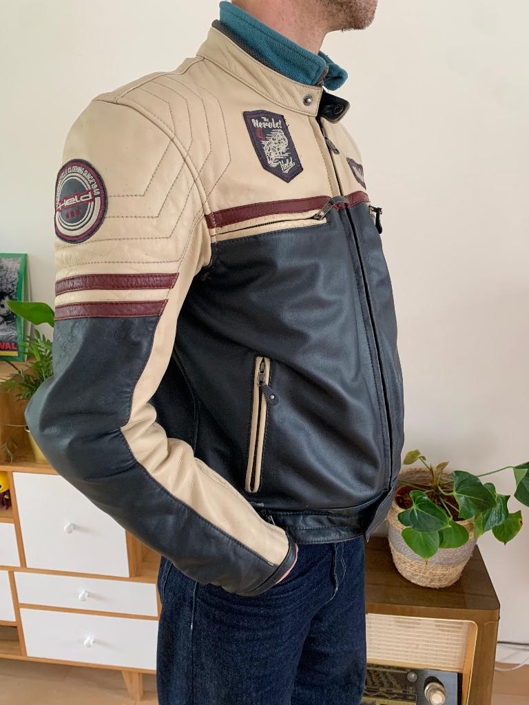 Veste moto en cuir t.56 (modèle Baker, Held), Held, Seconde main, Manteau | cuir, Enlèvement