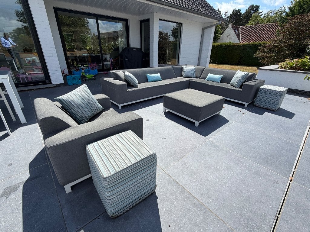 Complete loungeset *sunbrella*incl kussens en poefs, Tuin en Terras, Ophalen, Gebruikt, Loungeset