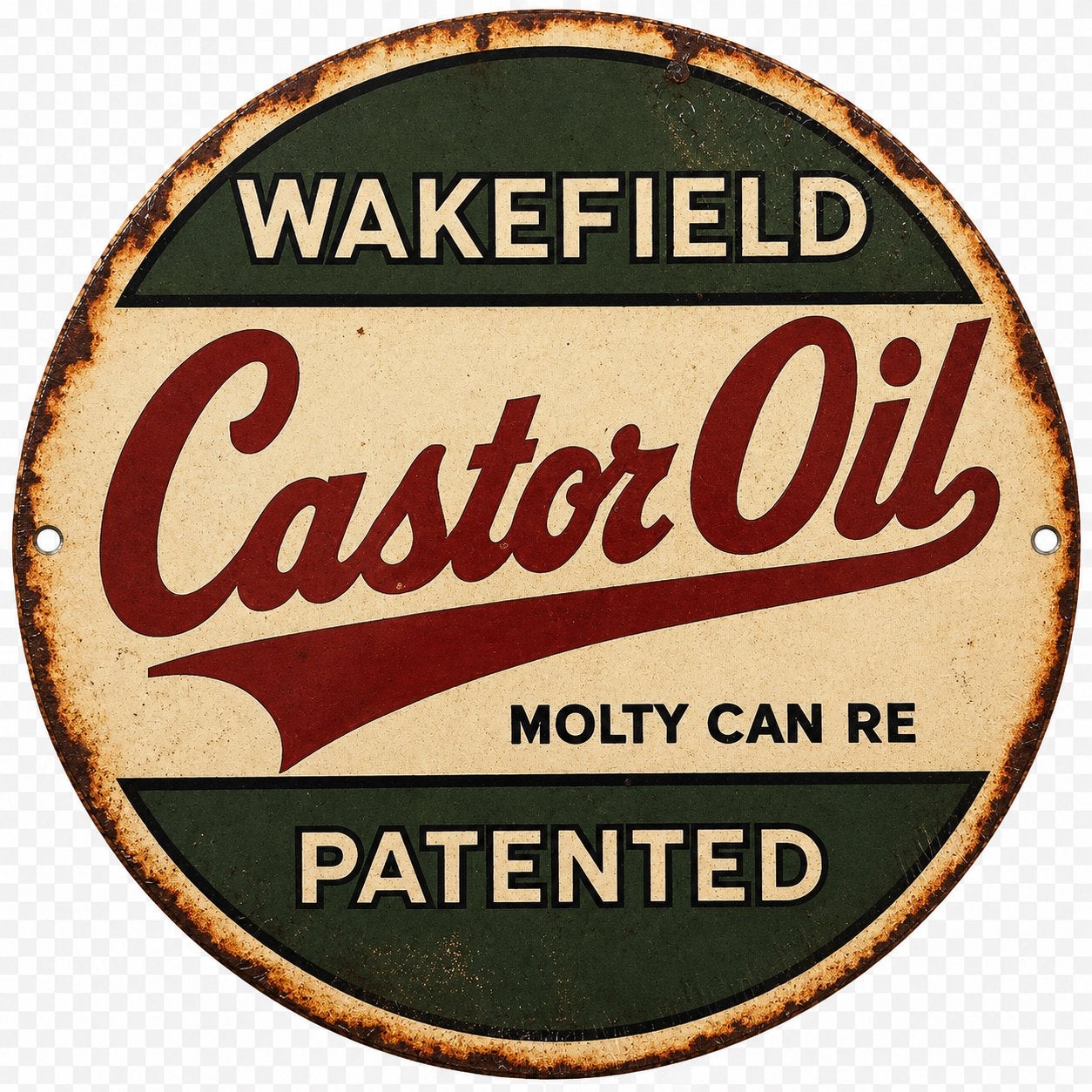 Panneau en métal Wakefield Castor Oil - vintage mancave, Enlèvement ou Envoi, Neuf, Panneau publicitaire