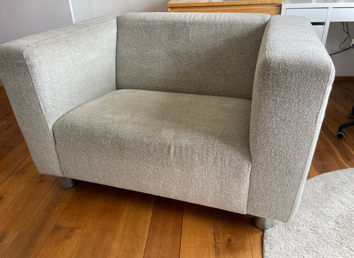 Beige loveseat / zetel, Ophalen, Zo goed als nieuw