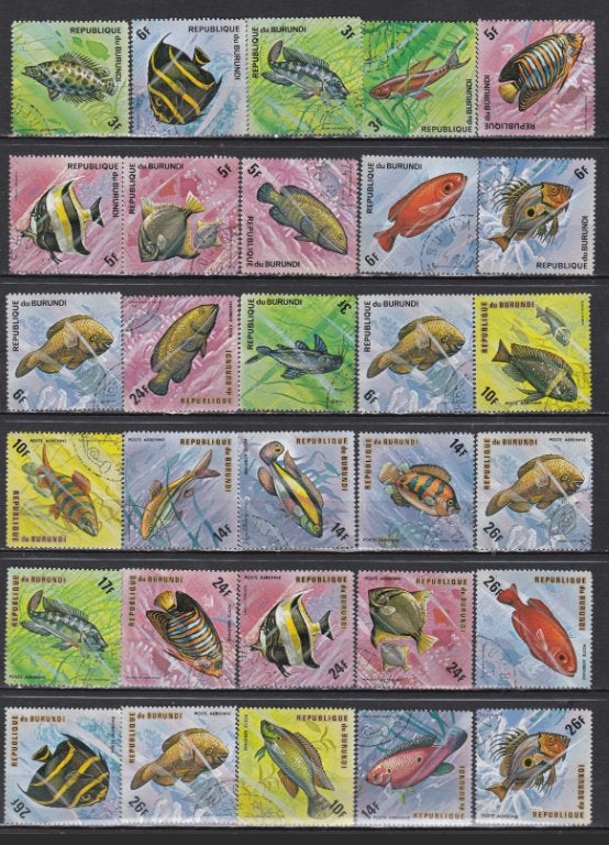 Thematische postzegels: vis., Verzenden, Gestempeld, Dier of Natuur