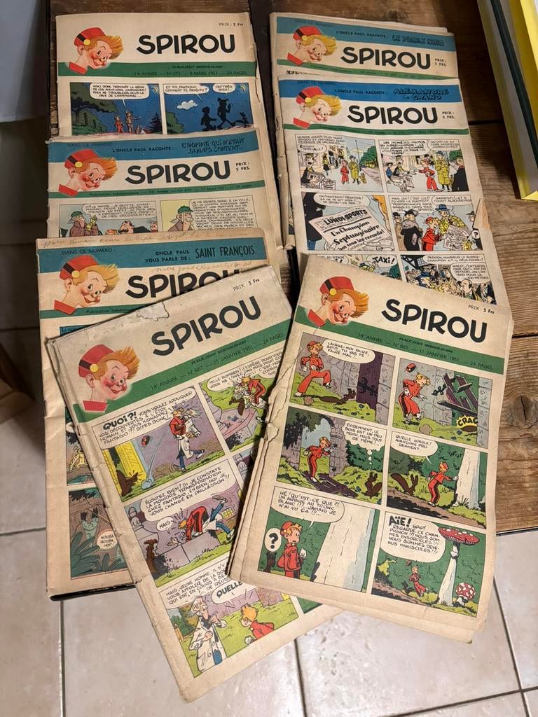 SPIROU HEBDOMADAIRES ANCIENS 1948 + 49/50 collector vintage, Livres, Enlèvement ou Envoi, Comme neuf