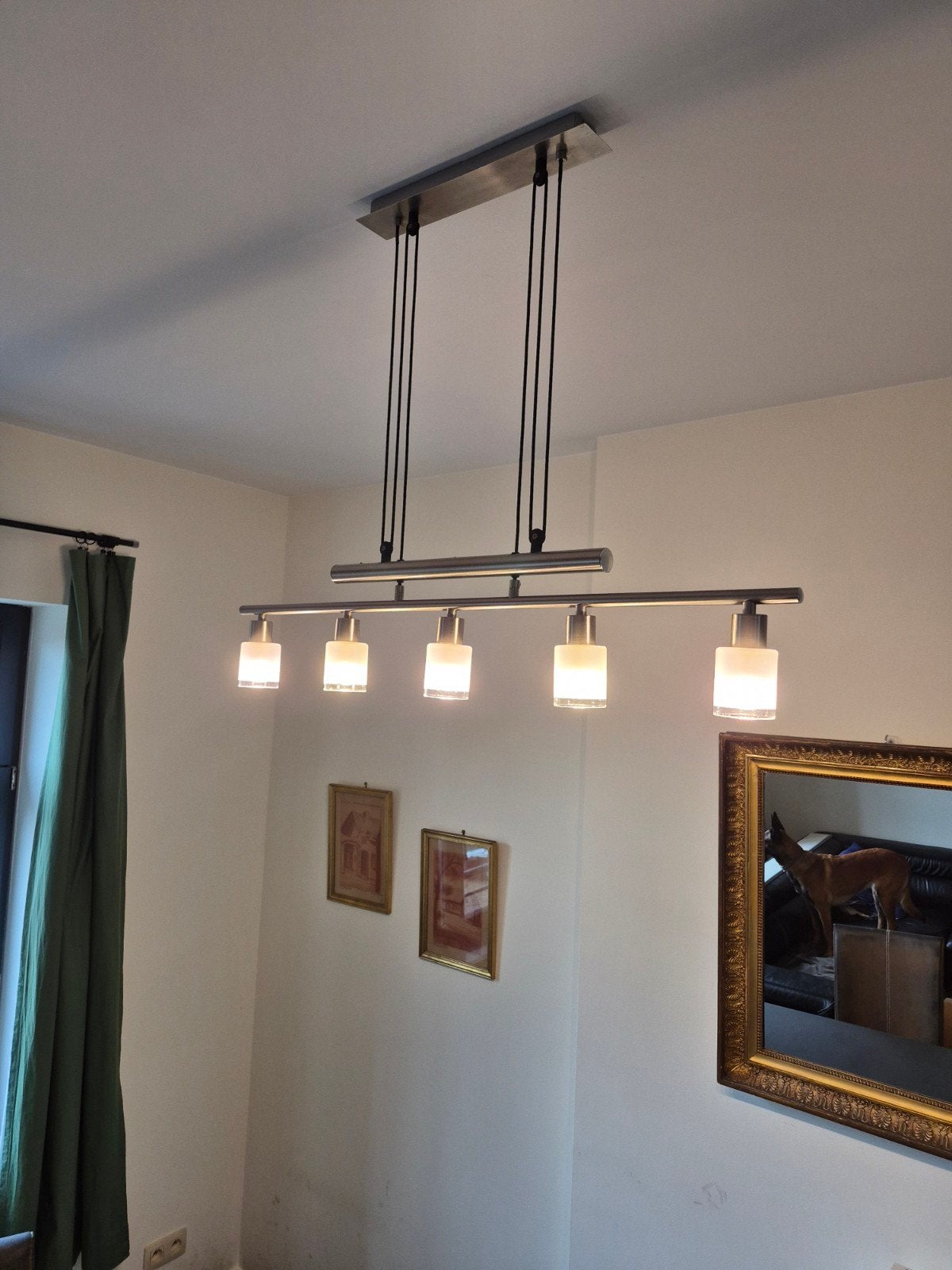 Plafonnier Led en Inox, Enlèvement, Verre, Plafonnier, Réglable