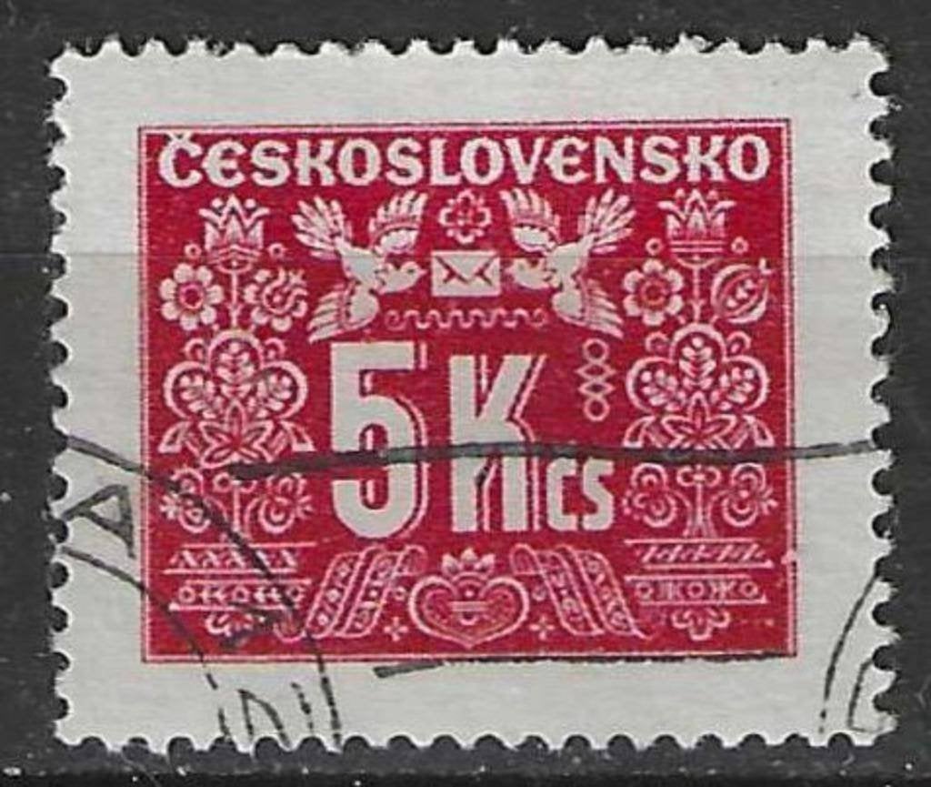 Tchécoslovaquie 1946/1948 - Yvert 77TX - Timbre fiscal  (ST), Timbres & Monnaies, Timbres | Europe | Autre, Envoi, Affranchi