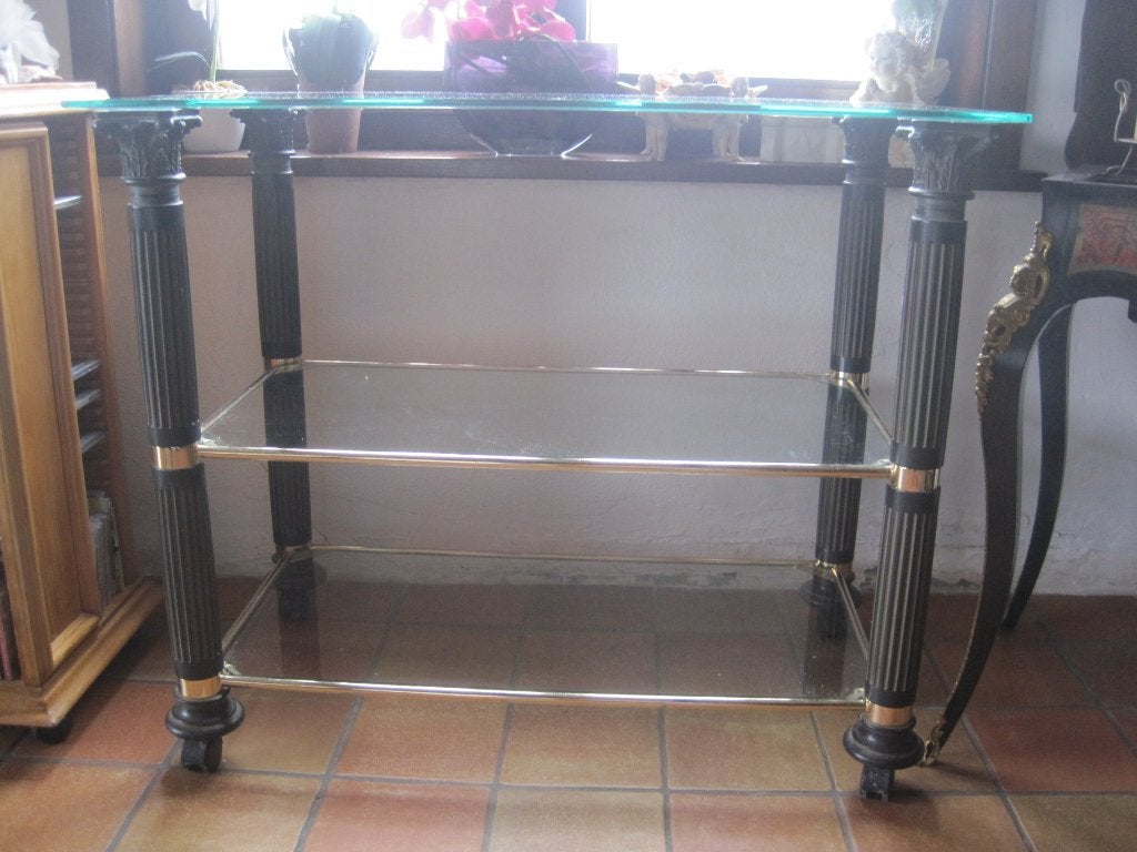 bijzettafel in glas, Antiek en Kunst, Ophalen