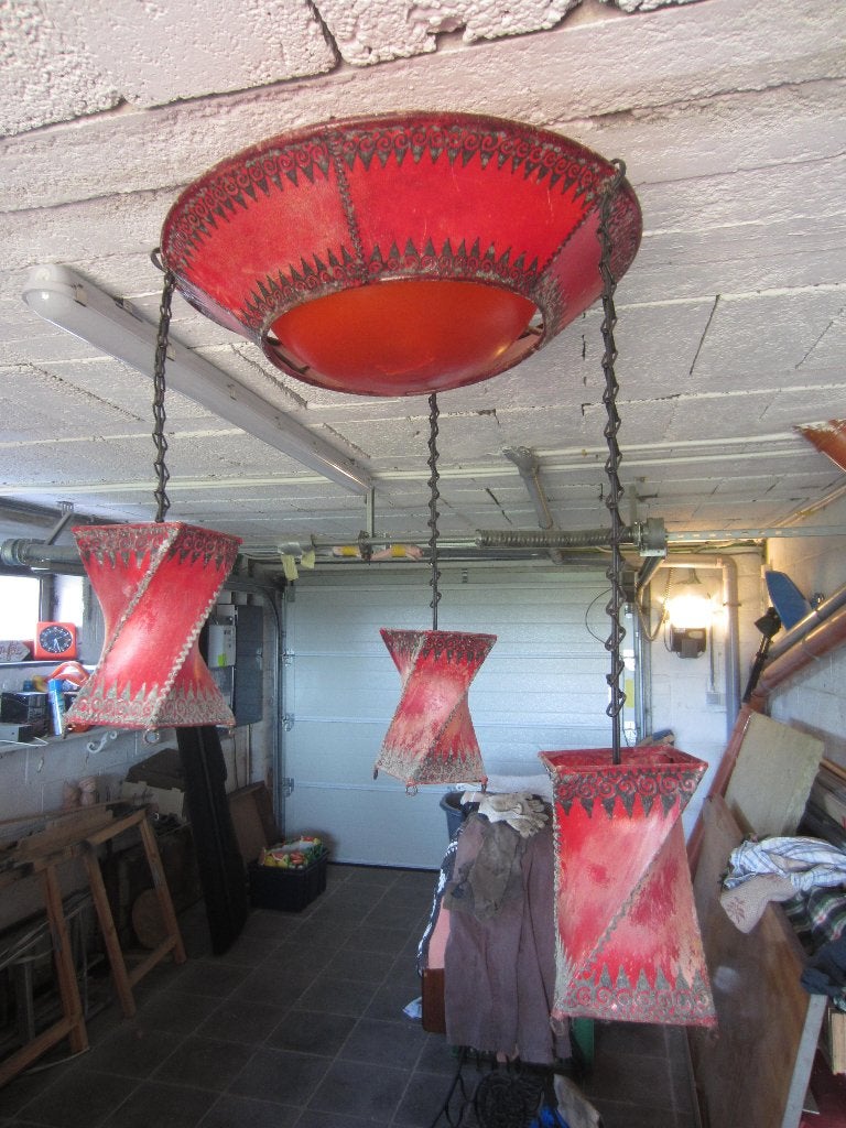 Lampe marocaine, Maison & Meubles, Lampes | Plafonniers, Utilisé, Suspension, E14 (petit), Rouge, Matériau naturel, Autres styles