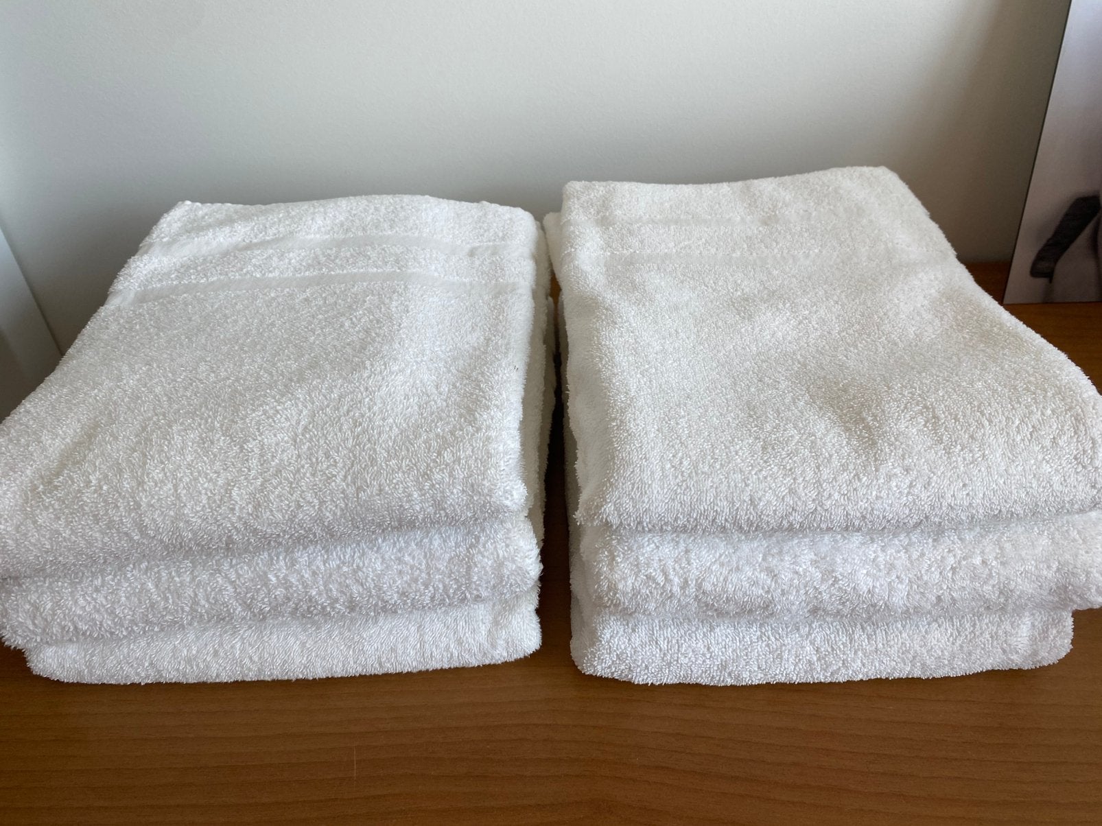 Serviettes de bain 6 pièces, Maison & Meubles, Enlèvement ou Envoi, Comme neuf, Blanc, Serviette