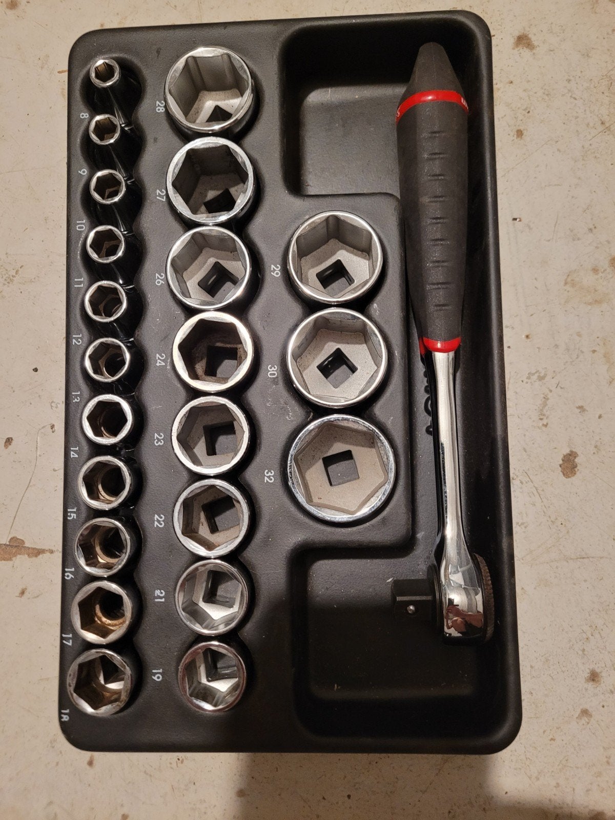 Coffret FACOM S.400B 1/2" – 22 douilles de 8 à 32 mm, Enlèvement ou Envoi