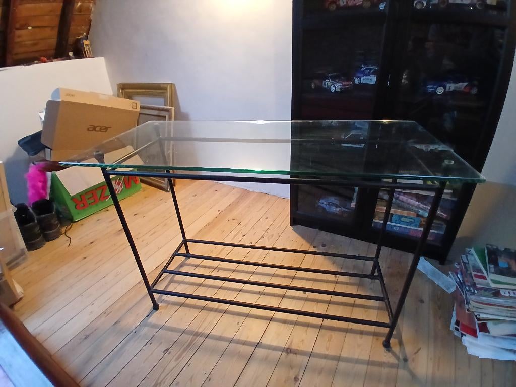 Console en verre, Enlèvement, Utilisé, Verre