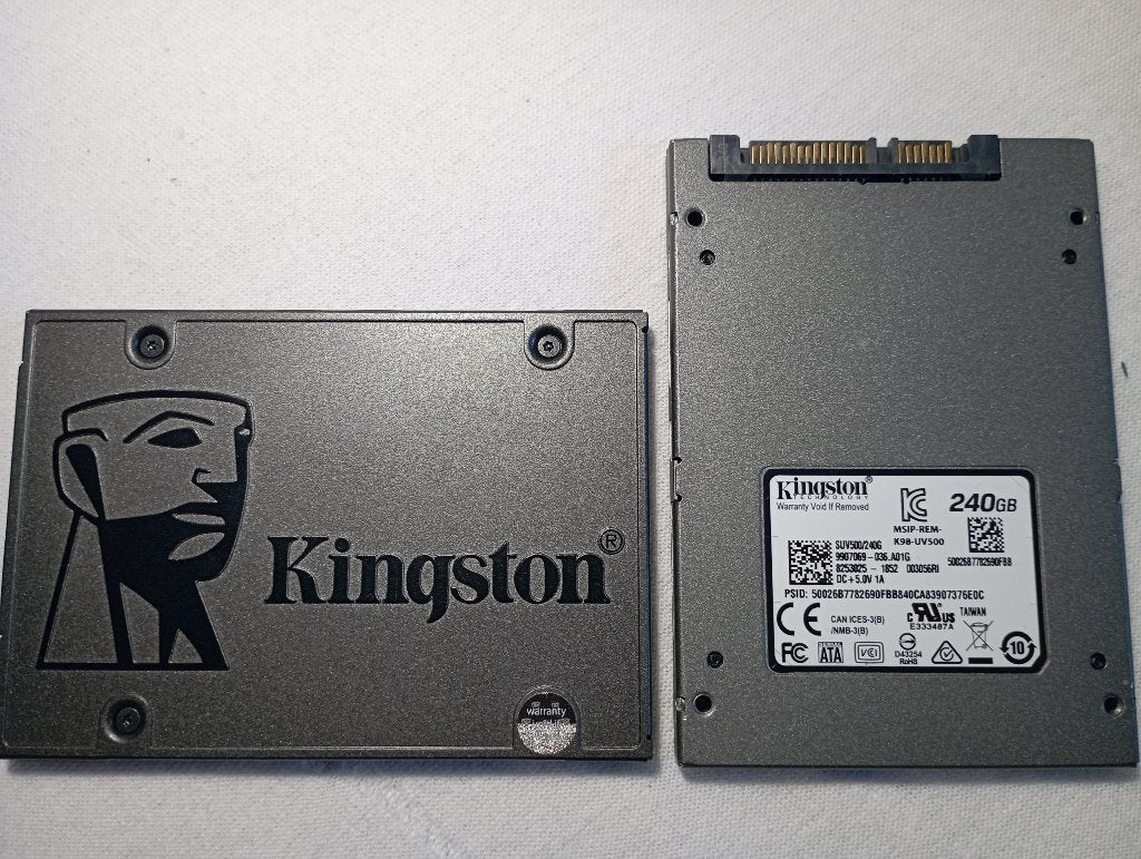 SSD SATA 240 Go Kingston UV500 SUV500/240G 2,5 pouces 2 x, Interne, Comme neuf, Enlèvement, 240GB