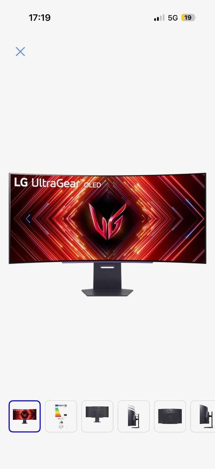 LG ultragear 45GS95Qe, Computers en Software, Monitoren, Gaming, 201 Hz of meer, DisplayPort, LED