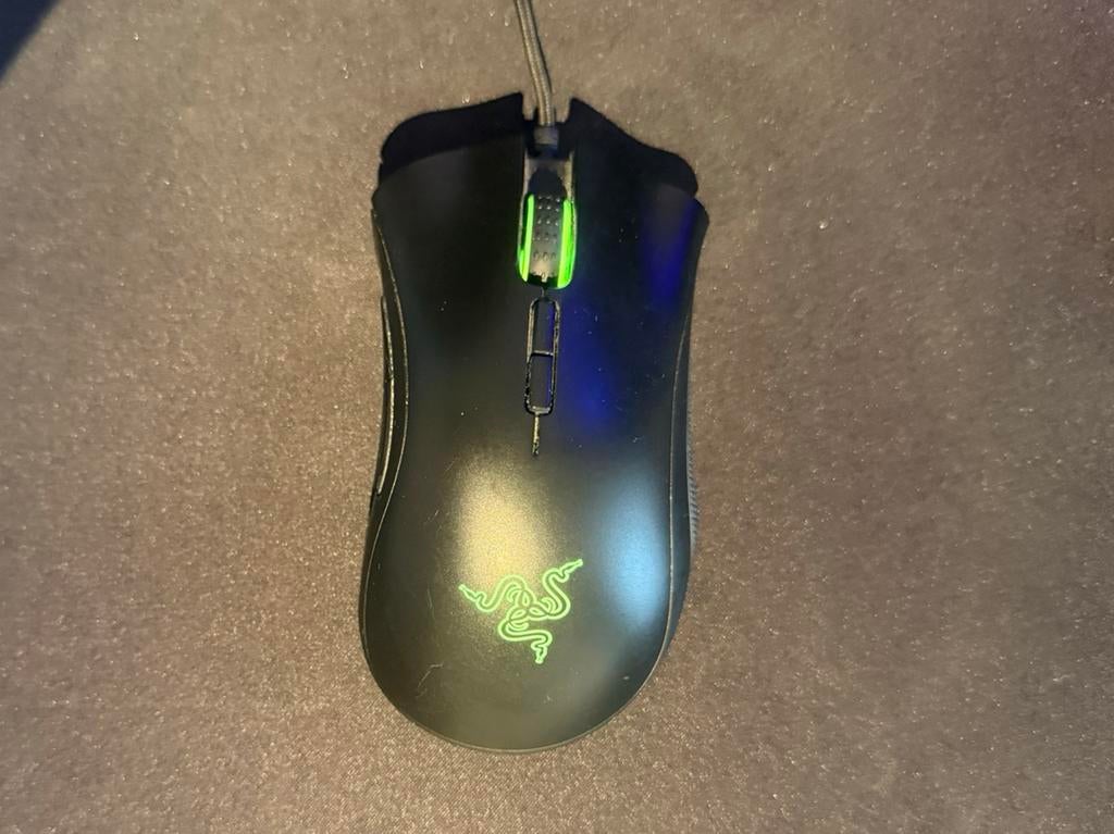 Razer DeathAdder Elite RGB Gaming Mouse, Computers en Software, Muizen, Rechtshandig, Muis, Gebruikt, Gaming muis