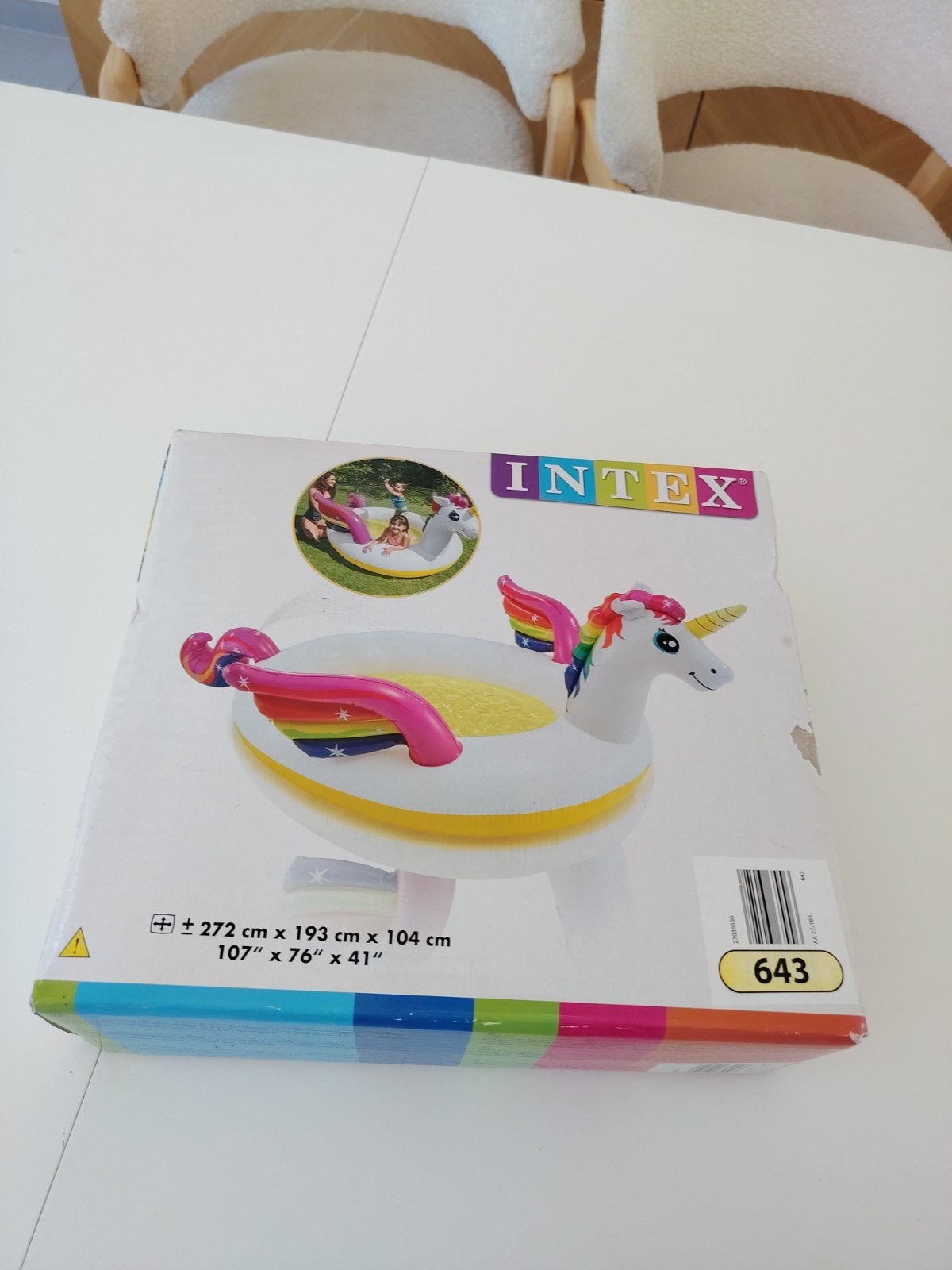 Intex unicorn zwembad, Ophalen, Intex