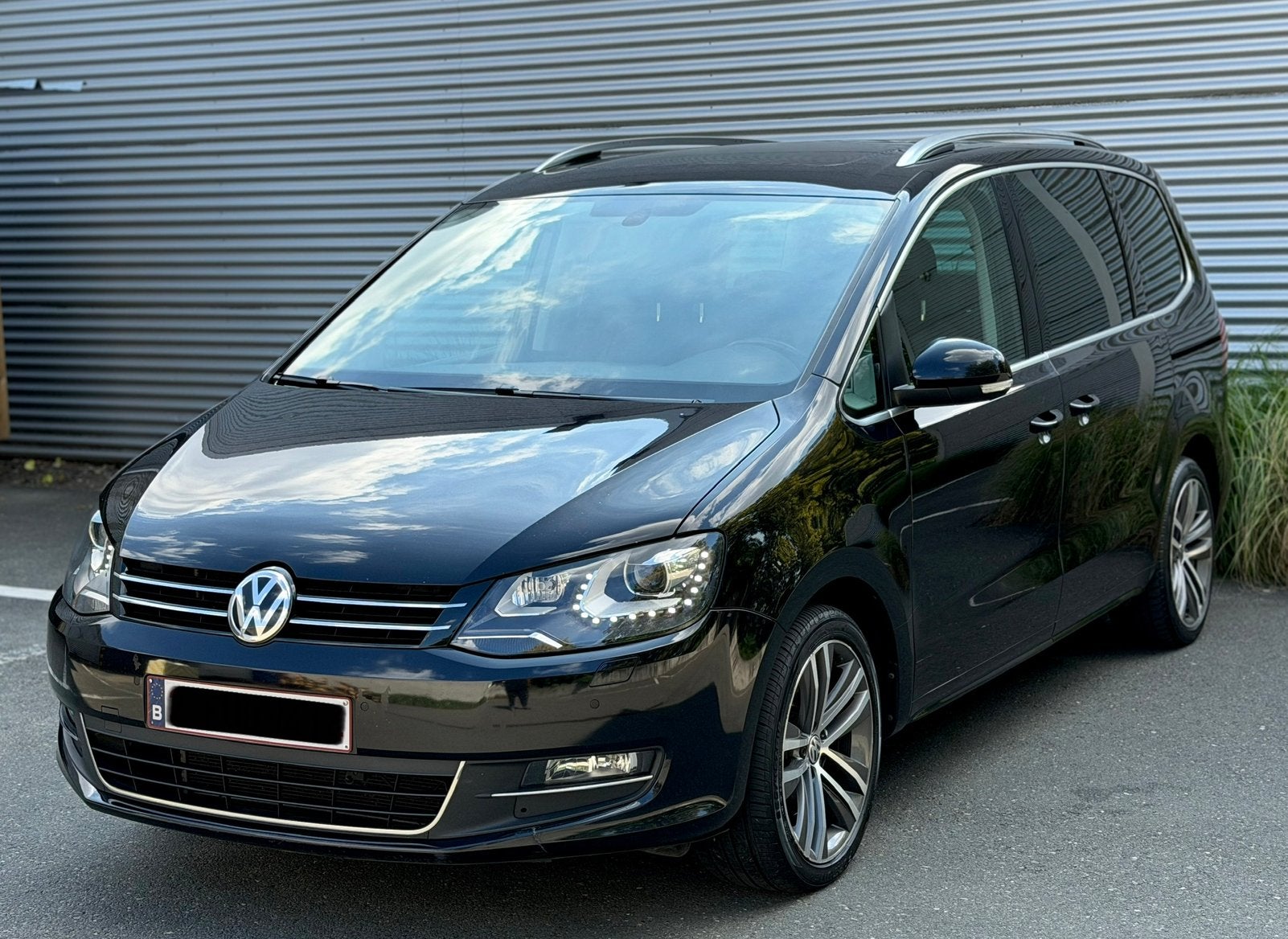 Volkswagen Sharan 2.0tdi Automaat Facelift Euro6b 7-Zit/Navi, Cuir, 7 places, Noir, 5 portes