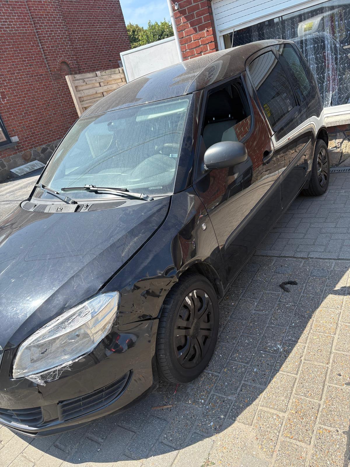 Skoda roomster  1.2 benzine niet start, Auto's, Euro 5, Roomster, Zwart, 5 deurs