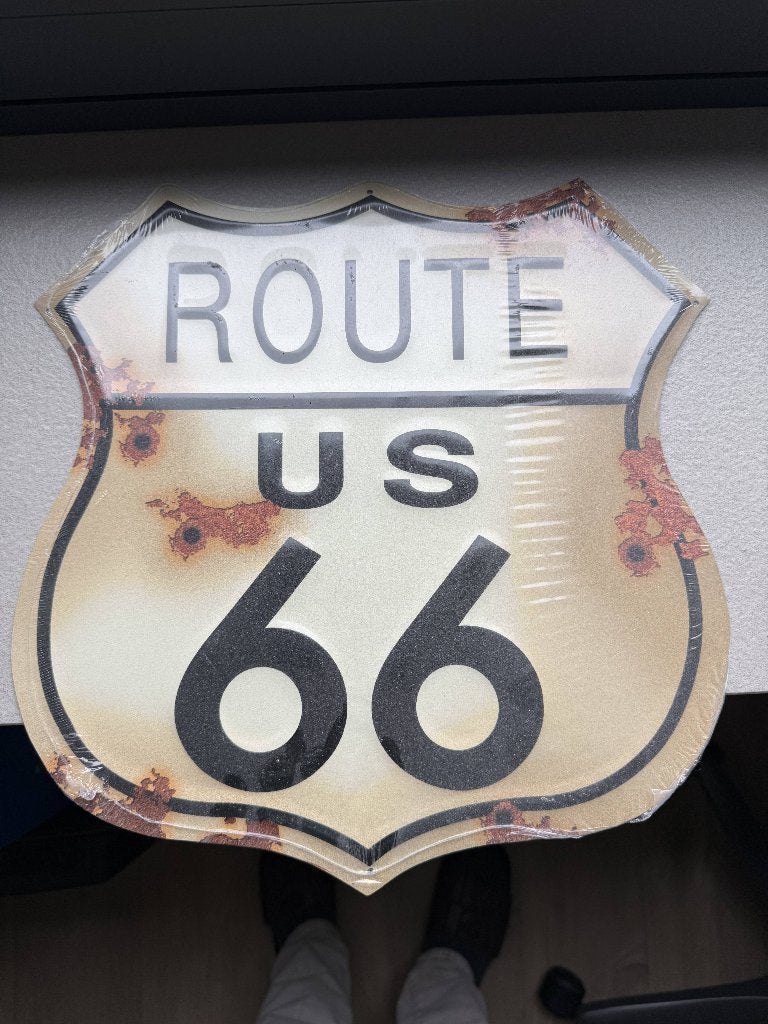 ROUTE 66 BORD, Verzamelen, Ophalen of Verzenden, Nieuw, Reclamebord