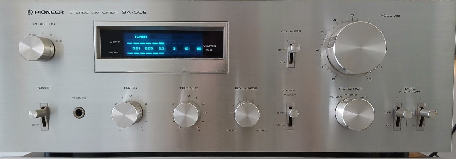 Pioneer SA-508 Vintage Stereo Versterker – In Topstaat!, Audio, Tv en Foto, Versterkers en Ontvangers, Ophalen